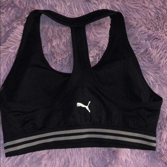 New black puma logo sports bra - Picture 2 of 4